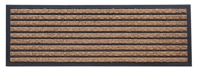 Doormat Rubber Coir Yarn Stripe Wide