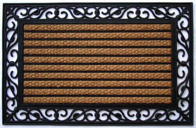 Doormat Rubber Coir Yarn Stripe