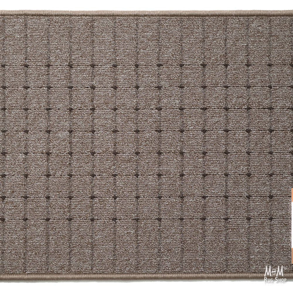 Jazz Taupe Dark Brown Rubber Backed Mats